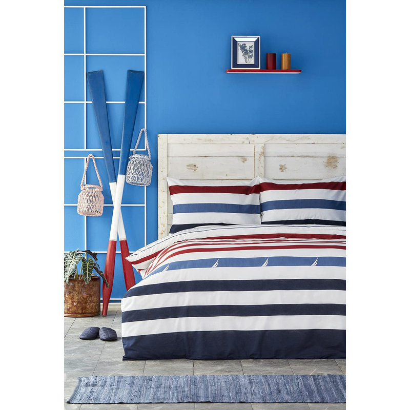 Nautica Finn 100% Turkish Cotton Duvet Cover Set, Multi, Single