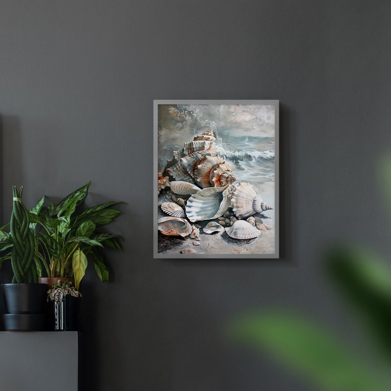 NAUTICAL Series CCXC - reproduction encadrée de qualité supérieure - prête à être accrochée - aucun clou requis, Gris