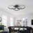 1-Black aperture LED dimmable industrial ceiling light
