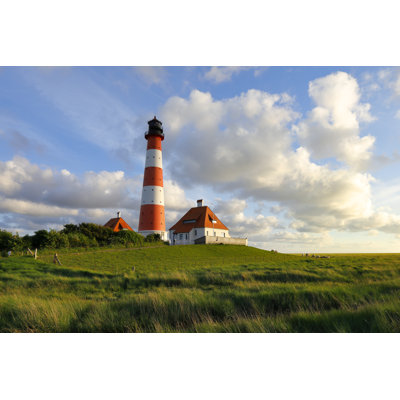 Lighthouse Of Westerhever - Wrapped Canvas Print