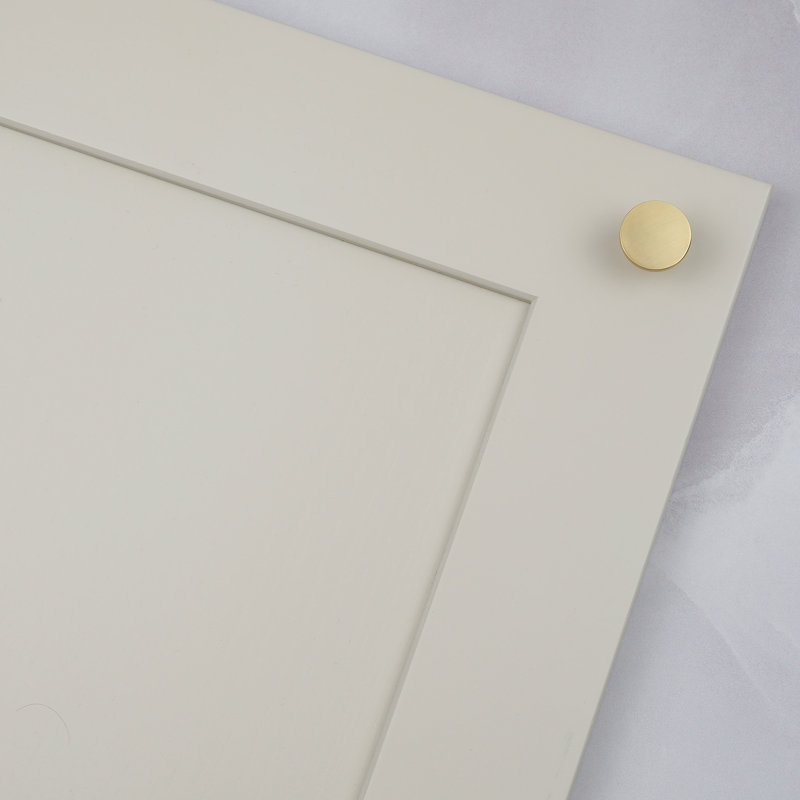 25mm Brushed Brass Disc Knob