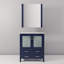 Meuble-lavabo de salle de bain 30 po X P 18,25 po P, plateau en céramique et Miroir-1281734121