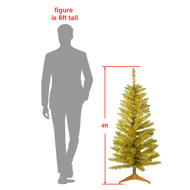 Sapin de Noël doré de 1,20 m avec 50 lumières et 122 branches pour dortoir, bureau, décoration de Noël intérieure, petit format festif à incandescence.