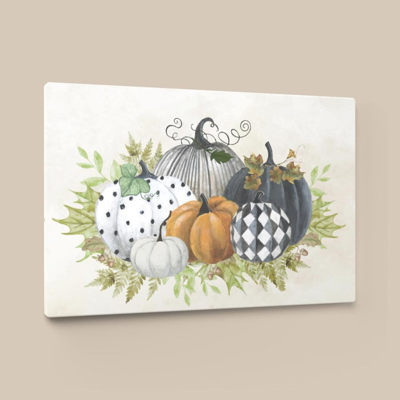 Le Champ de Citrouilles par Tava Studios - Graphique d'art sur toile, 36 po x 24 po, Toile tendue, Ne s’applique pas