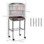 124cm Steel Flight Cage with Wheels