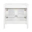 Meuble-lavabo de salle de bain 35,6 po avec verre, éclairage automatique, tablettes réglables et matériau durable 36 po autoportant en blanc-130057954