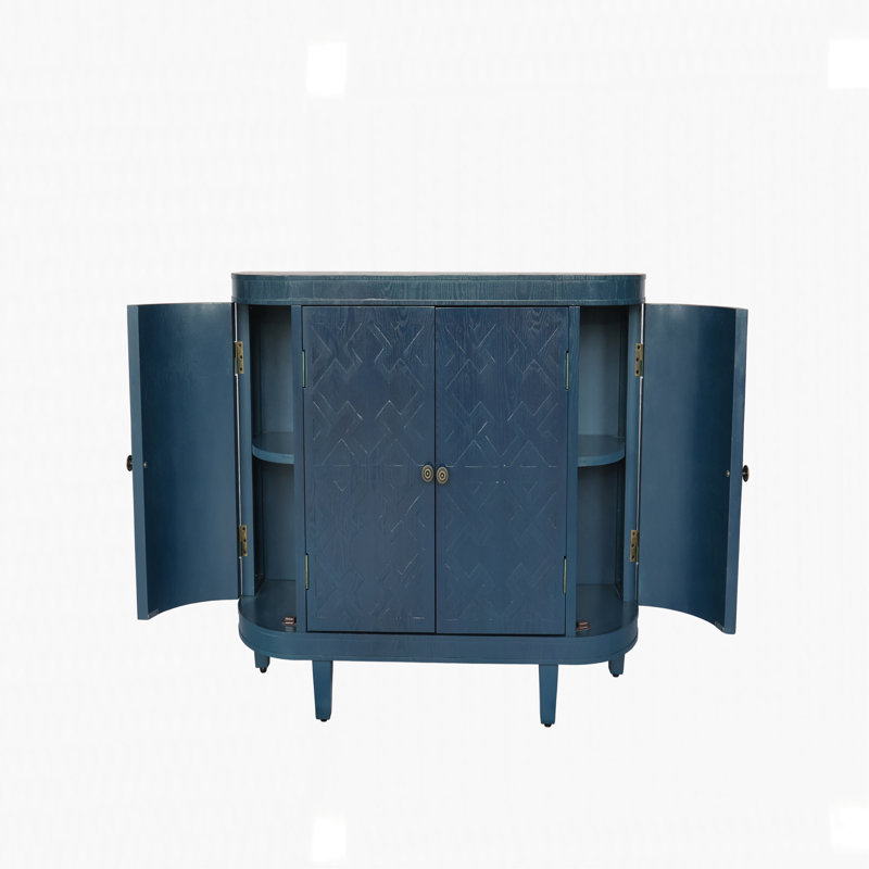 Richard Wooden Sideboard with 4 Doors & Shelves