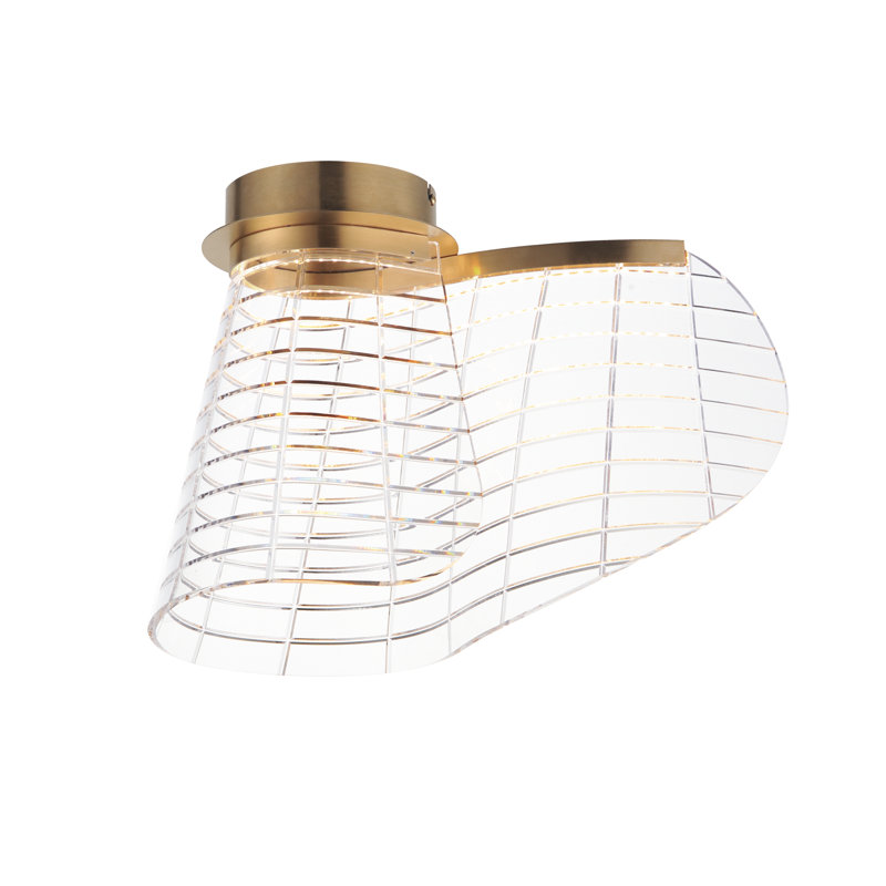 Cohlton-Flush Mount, Brushed Champagne