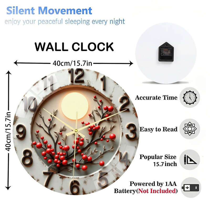 Horloge murale 16 po
