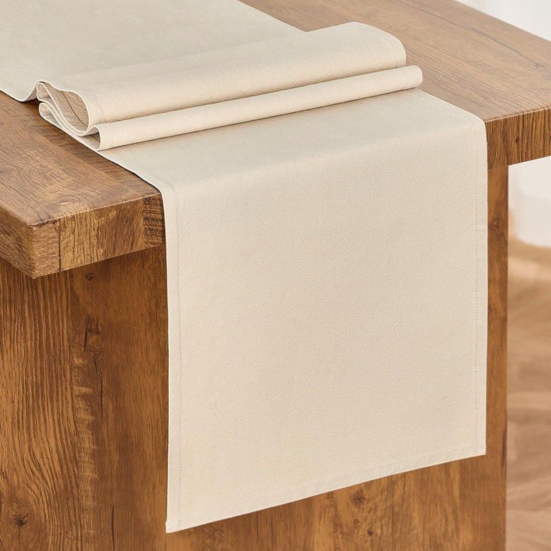 Beige Table Runner 72 Inches Rustic Farmhouse Table Runn...