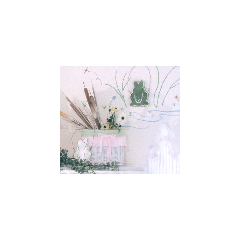 Panier en osier rose Foggie Froggy