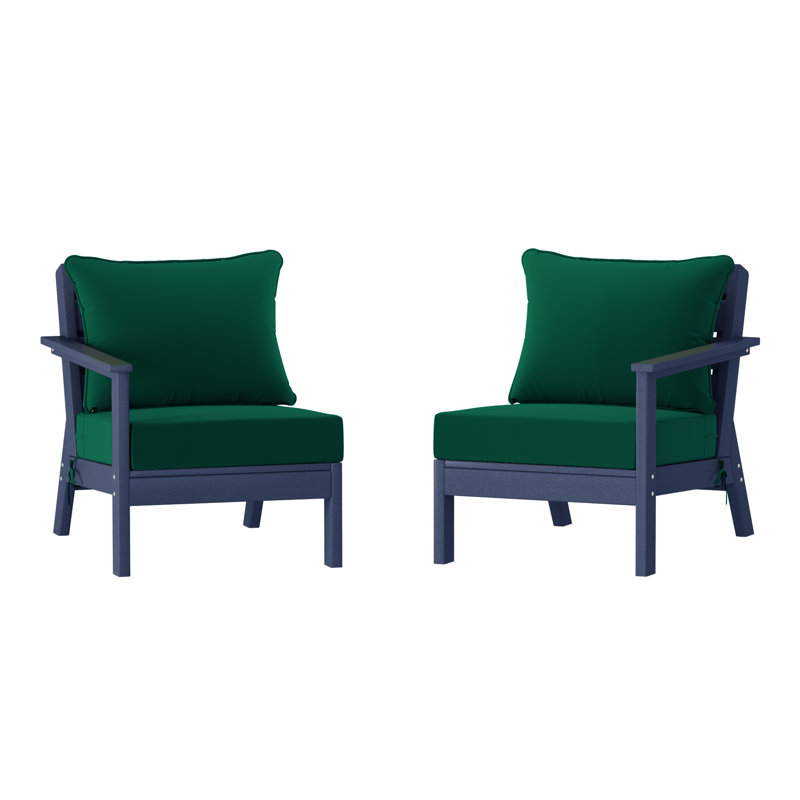 Ensemble de sièges profonds avec coussins, Marine, Green