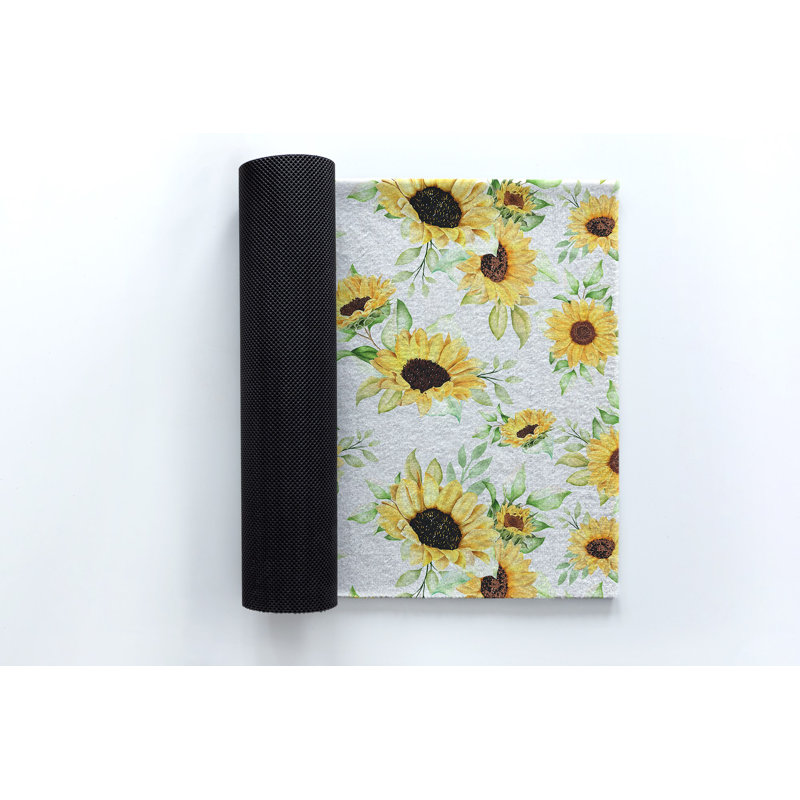 Non-Slip Floral Outdoor Doormat