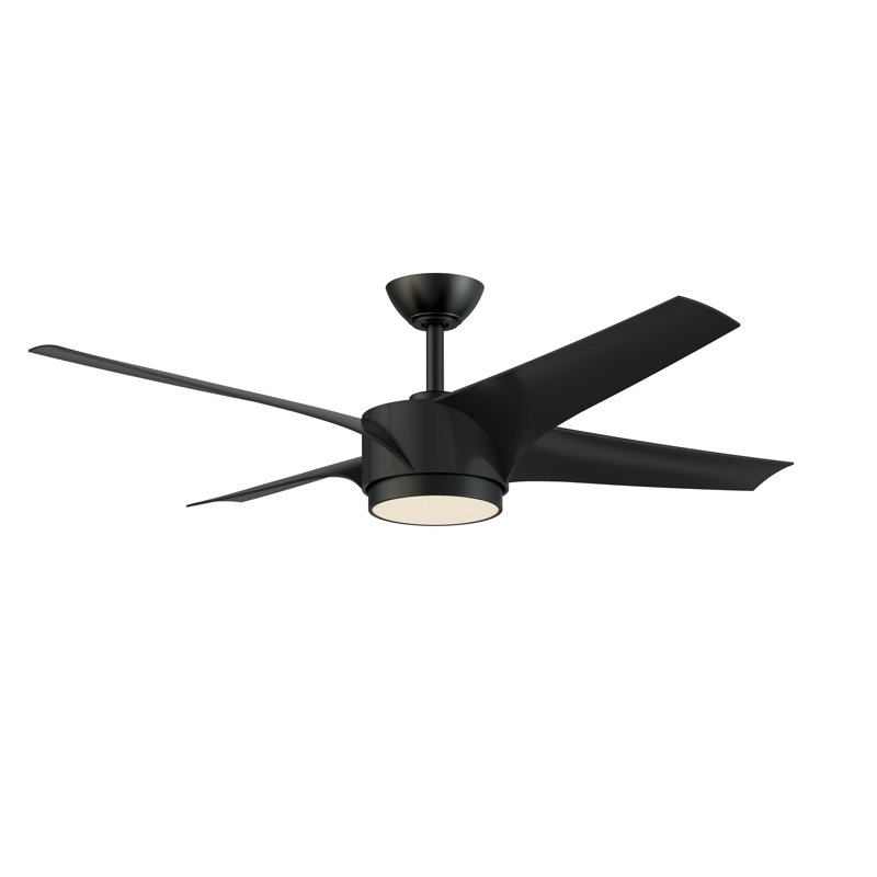 Ventilateur de plafond 52 po avec lumières DEL VELA, Noir mat