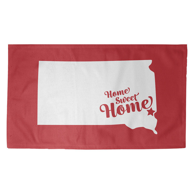 Tapis en coin rouge doux home Sioux Falls, Rectangle 2 pi x 3 pi