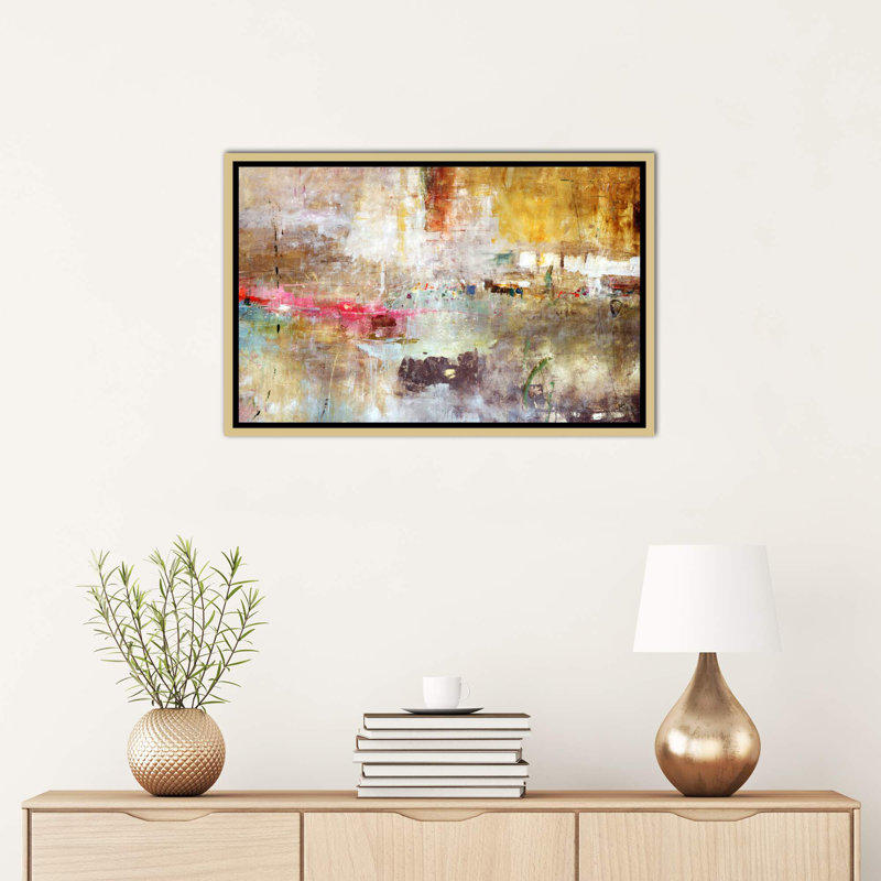 « rain clouds » par julien spencer-reproduction d’art, H 18 po x l 26 po x P 1,5 po, Toile encadrée d'or
