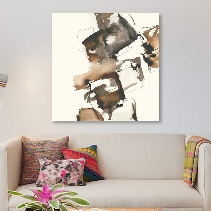 «Stacked I», impression sur toile, H 37 po x l 37 po x P 1,5 po, Pas de tapis, Toile tendue