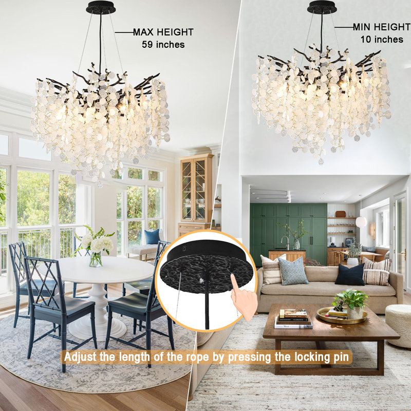 Crystal Chandelier Contemporary Dining Light Fixtures Mercer41