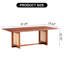 Table basse rectangulaire en bois massif pour salon charmant noyer