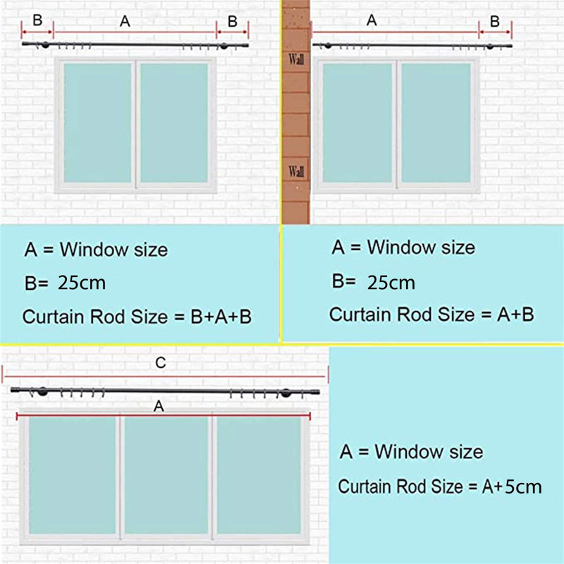 Arnolde Stainless Steel 76cm to 368cm Curtain Track/Rail
