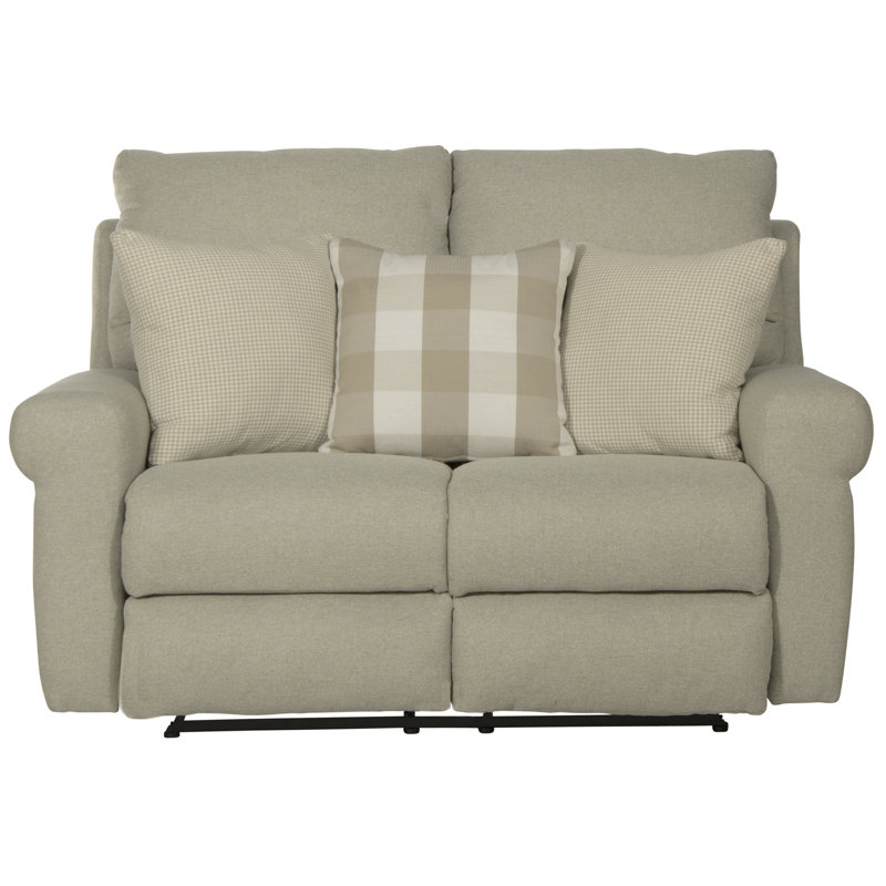 Aneeta Lay Flat Reclining Loveseat, Beige, Power
