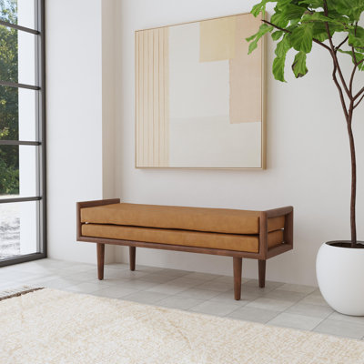 Hollar Faux Leather Upholstered Bench