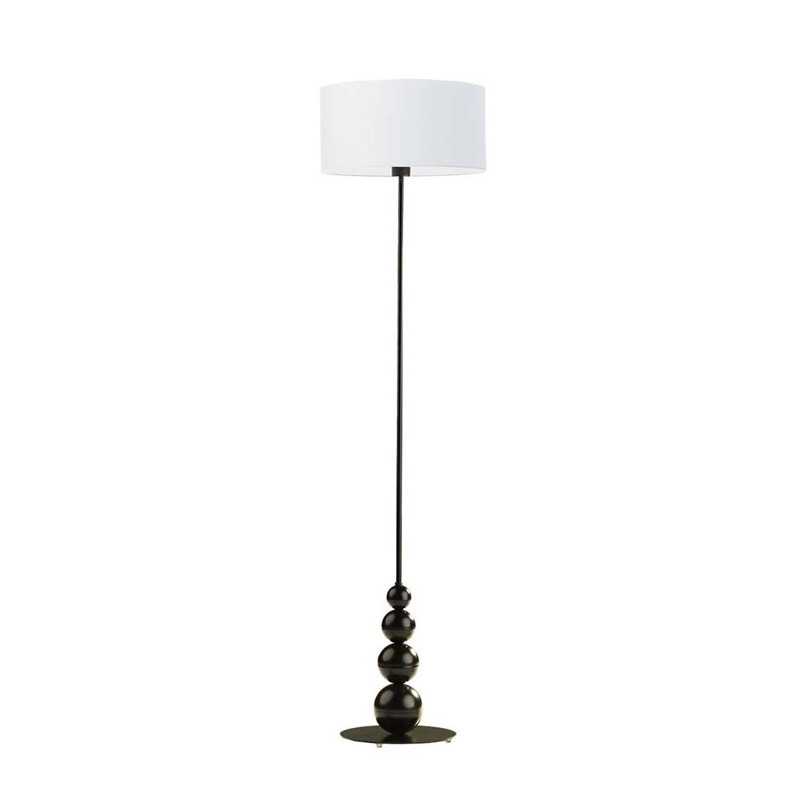 Fahey 166cm Traditional Floor Lamp, Black, White
