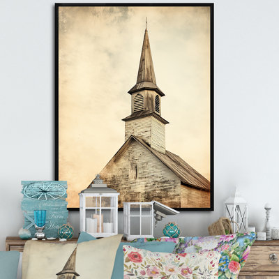 Vintage Church Spire Faith - Church Wall Art