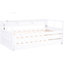 Lit de jour simple en bois TG, blanc, 2 lits gigognes, 3 espaces de rangement, de charge-1141420457