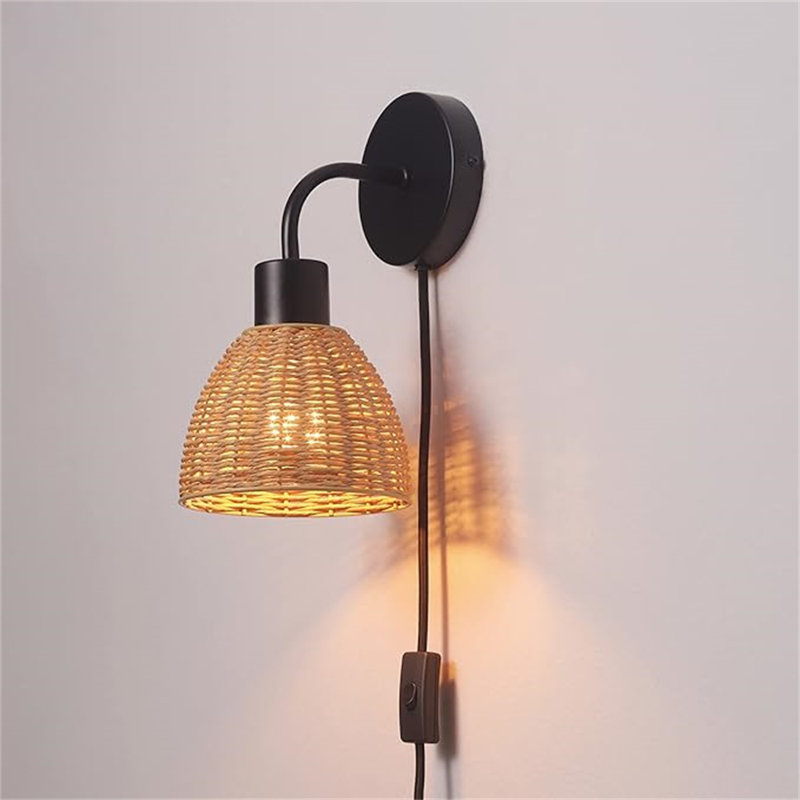 Algean Aluminum Plug-in Candle Wall Light