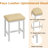 Farmhouse Style 7-Piece Dining Table Set For 4-6 People, 63" Extendable Kitchen Table Set With 4 Dining Chairs And 2 PU Upholstered Stools-2128414448