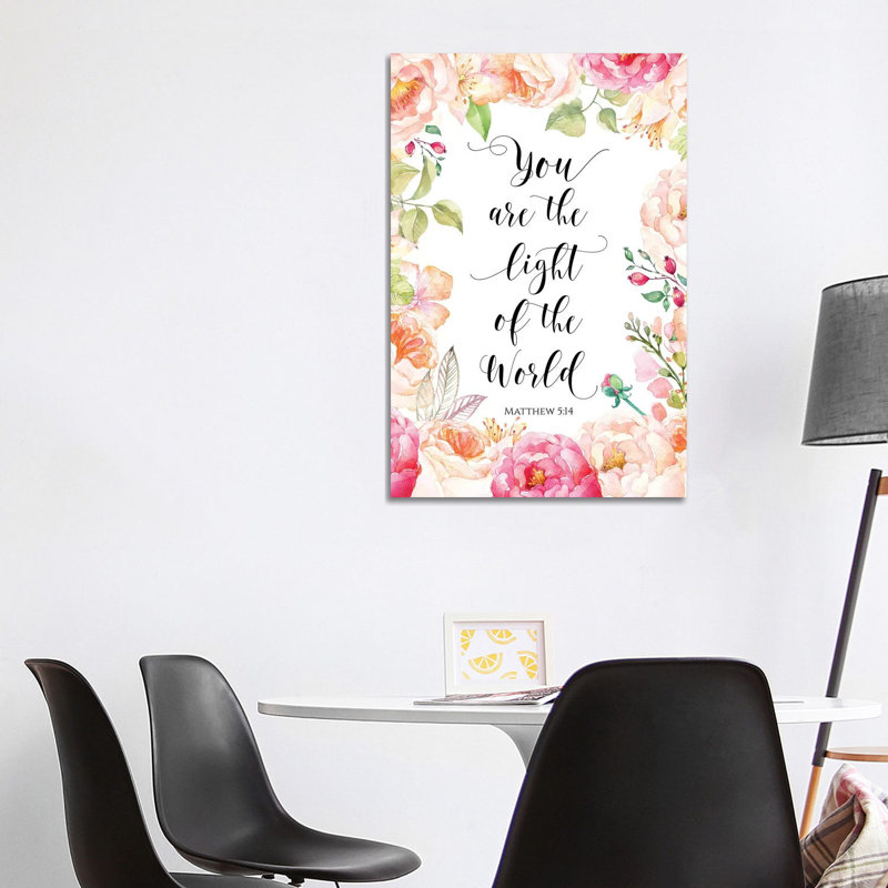 You Are The Light Of The World, Matthew 5:14 - Print on Canvas, Wrapped Canvas, 66.04 cm H x 45.72 cm W x 3.175 cm D
