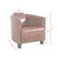 Fauteuil demi-tonneau en cuir Vicenza