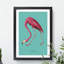 Flamingo in Teal by John James Audubon - Picture Frame Graphic Art on MDF-62801675-62801679