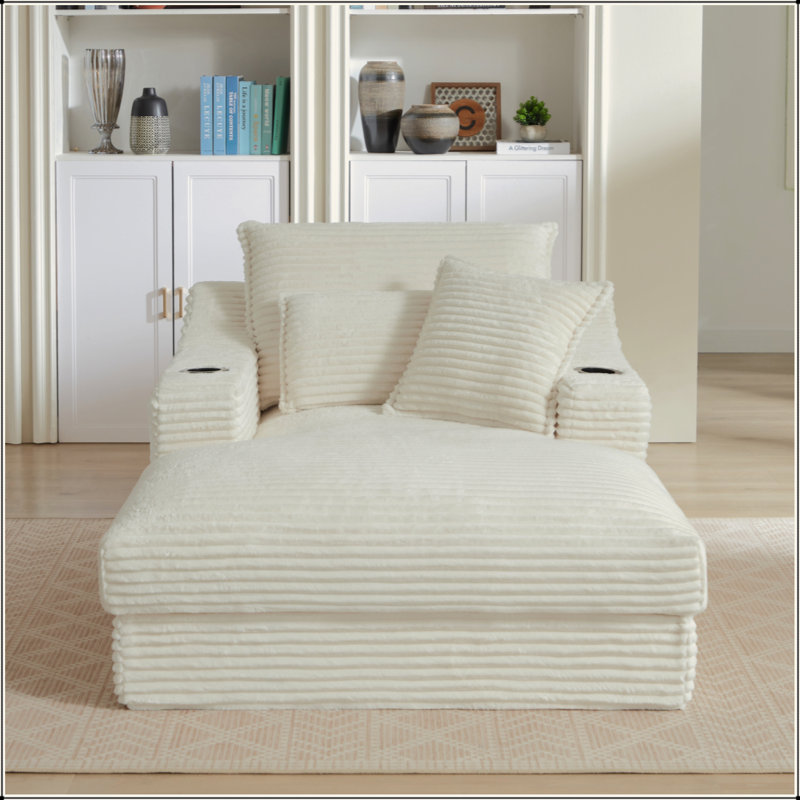 Canapé à compression confortable de 47,24 pouces de style moderne avec coussin unique, chaise longue pour salon, chambre à coucher, appartement, bureau