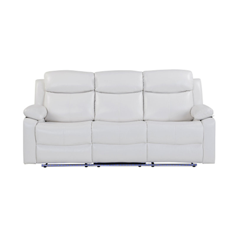 Canapé inclinable blanc avec lumières DEL Blanche