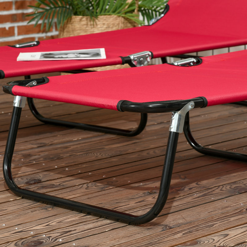 Chaise longue inclinable 74,75 po Jayapura, Rouge vin