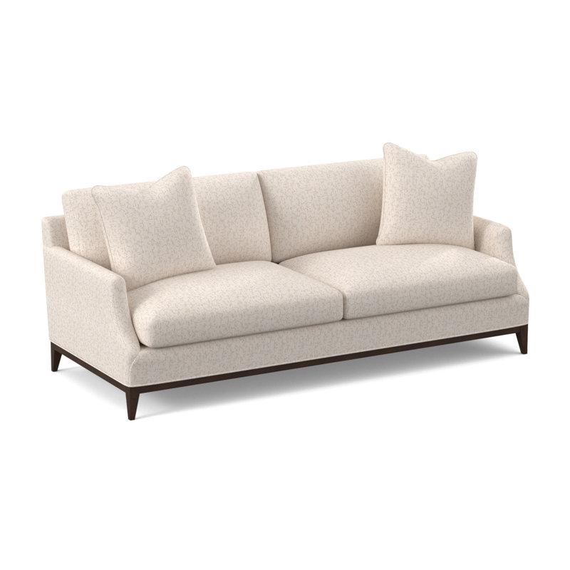 Porter Sofa, American Walnut, Filigree Ivory 100% Polyester