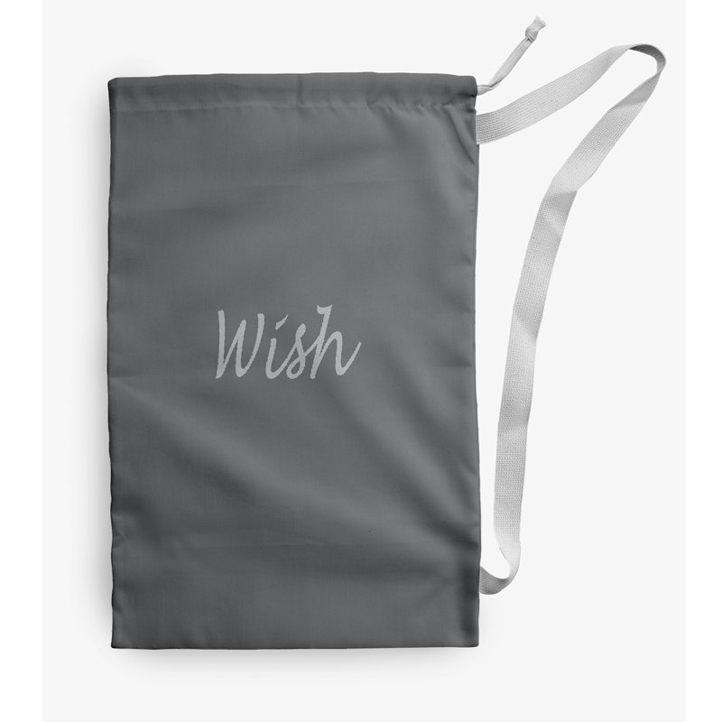 Sac à linge Wish Christmas, Petit (H 29 po x l 18 po), Gris