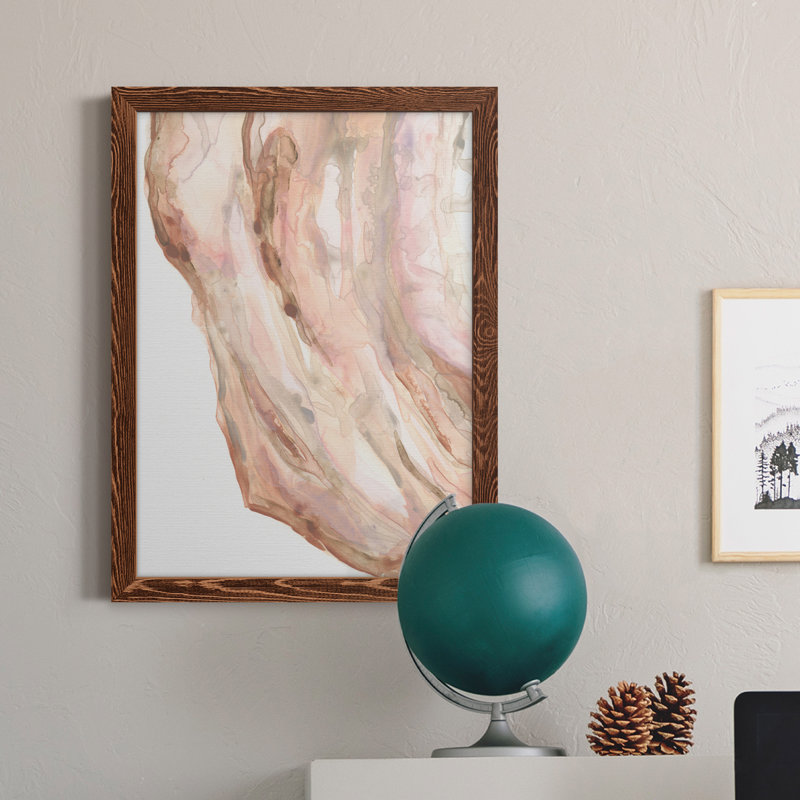 Rose Quartz II - peinture sur toile encadrée, H 44 po x l 31 po x P 1 po, Érable