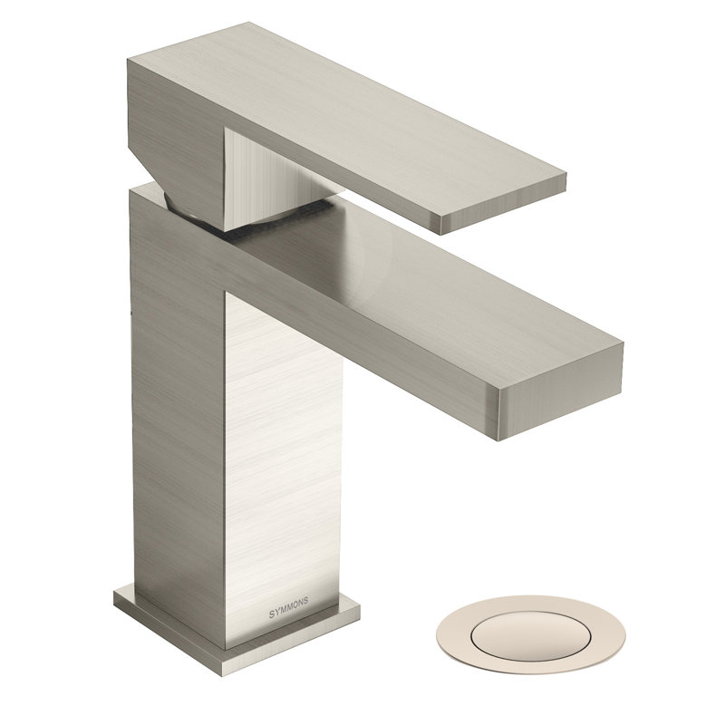 Duro Single-Hole Single-Handle Bathroom Faucet with Push Pop Drain, Satin Nickel