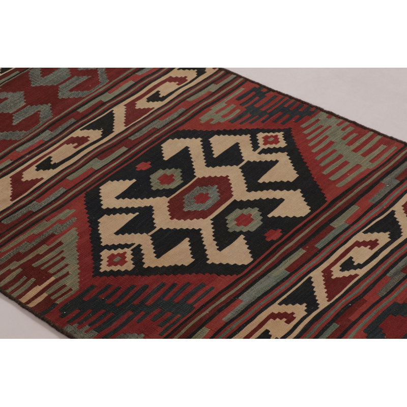 Kilim/Flatweave One-of-a-Kind 3'0x15'0 Hand Knotted Area Rug
