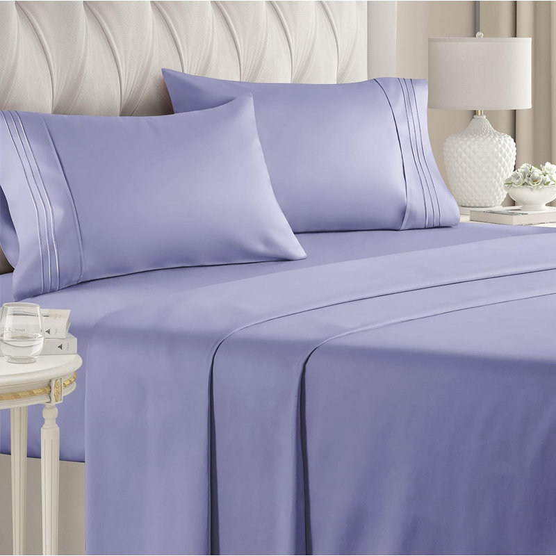 Premium Cooling, Soft & Wrinkle Free Sheet Set - Ultra Soft & Premium Hotel Luxury Bed Sheet Set, Lavender