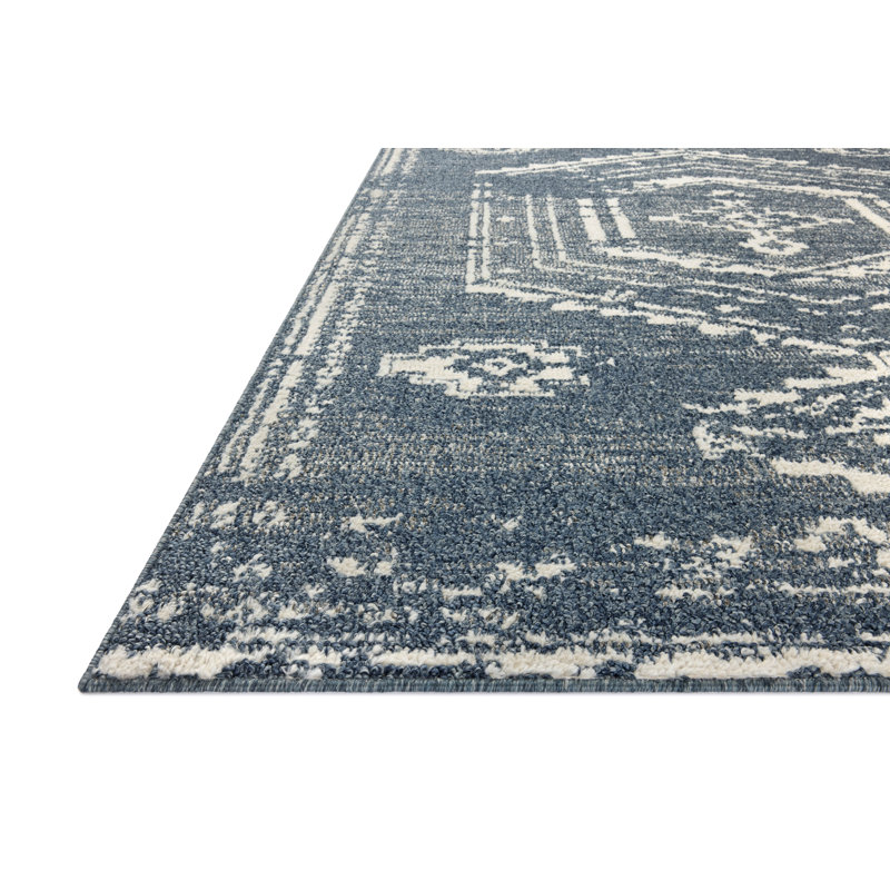 Magnolia Home by Joanna Gaines x Loloi Gigi Denim / Ivory Area Rug, Runner 2'7" x 7'6"