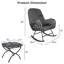 Chaise berçante d'extérieur en osier avec repose-pieds