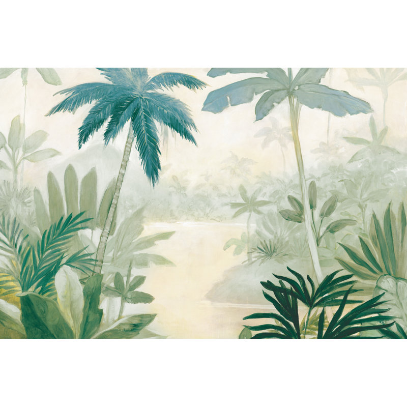 Palm Lagoon Blue by Julia Purinton - Wrapped Canvas Art Prints, 30cm H x 46cm W x 3.8cm D