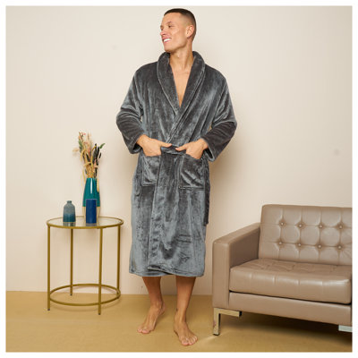 Gender Neutral Mid-Calf Bathrobe with Pockets