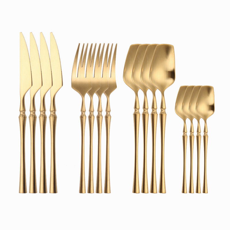 Ensemble de couverts Demi-Mai, service pour 4, Or