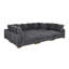 Canapé-lit modulaire à large assise en velours côtelé-1636809665