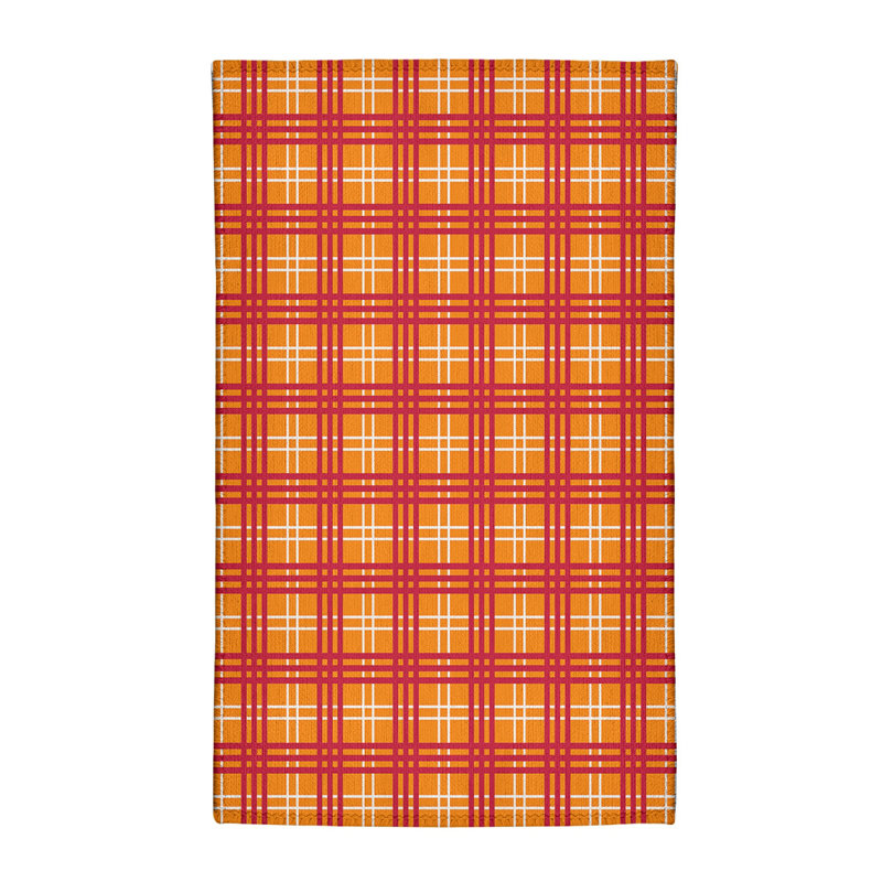 Tapis à carreaux orange, Rectangle 4 pi x 6 pi